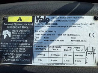 Четырехопорные погрузчики Yale GDP140EC - 12