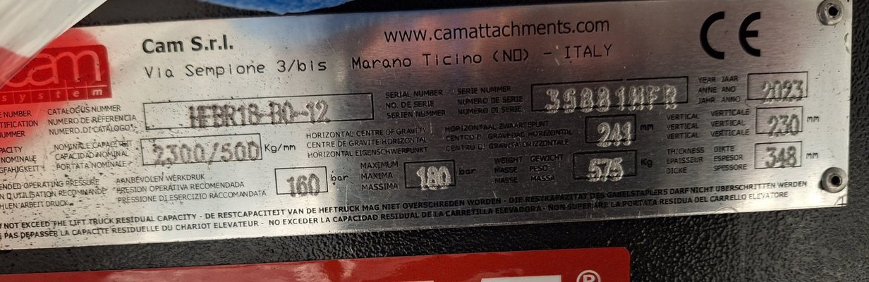 Pallet Fork Clamps - HFBR18-BO-12