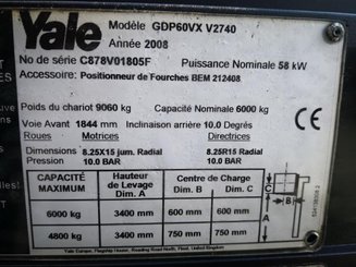 Четырехопорные погрузчики Yale GDP60VX